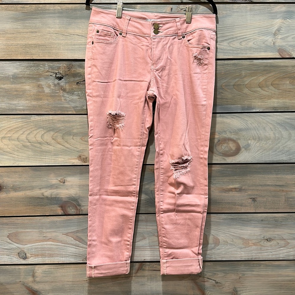 Distressed pink boyfriend jeans great condition